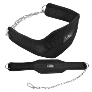 Rekkr dip belt-DIP Belt with Chain Weight Lifting Belt Neoprene Weight Lifting Weighted Belt Pull-up DIP Belt with Steel Chain Gym Fitness Exercise Weighted Belt