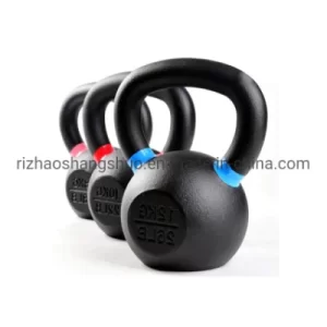 Racker Kettle Bells-Gravity Powder Painted Cast Iron Kettlebell with Color Strip Owder Coated Casting Iron Kettlebell Cast Iron Kettlebell