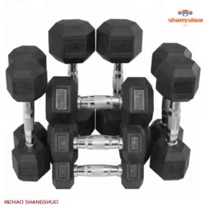Rekkr Dumbbells-Professional Fix Cast Iron Rubber Coated Hex Dumbbell From 5lb to 150lb