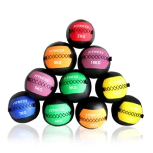 Rekkr Wall balls-Textured Surface Fitness Gym Equipment for Strength Exercises Custom Logo Dia 35cm PVC PU PP Leather Soft Rubber Crossfit Medicine Slam Wall Ball